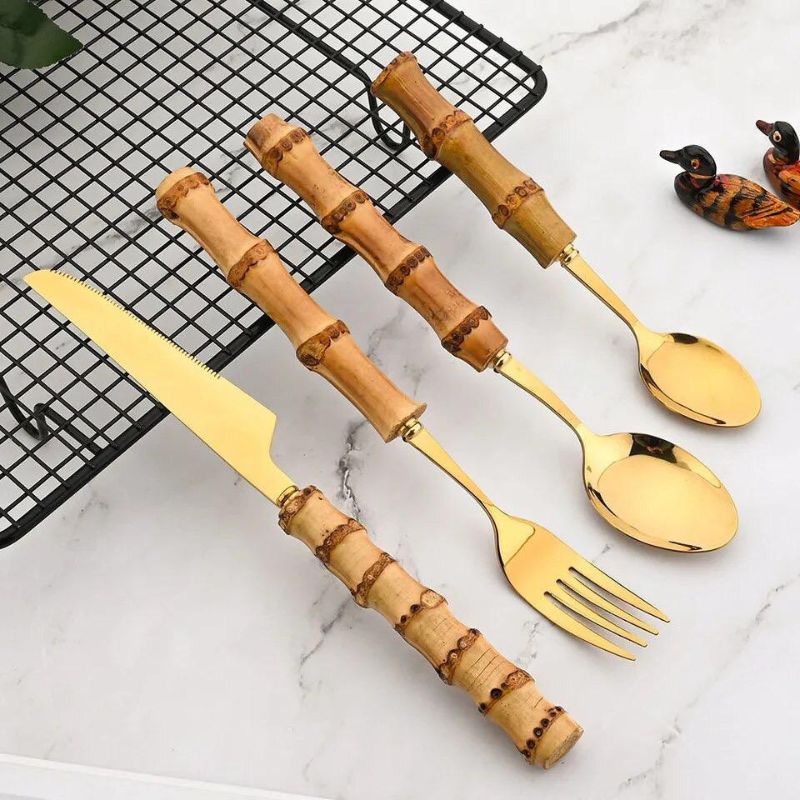 Rustic Bamboo Cutlery Set