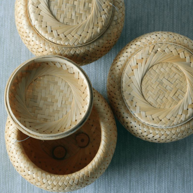 Woven Bamboo Food Holder